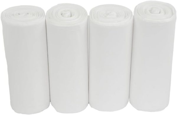 Biodegradable 13 Gallon Garbage Bags, Compostable Unscented Tall Kitchen Ultra Strong Trash large bags, White, 80 Count