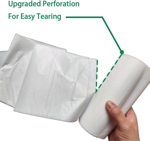 Biodegradable 13 Gallon Garbage Bags, Compostable Unscented Tall Kitchen Ultra Strong Trash large bags, White, 80 Count - Image 2