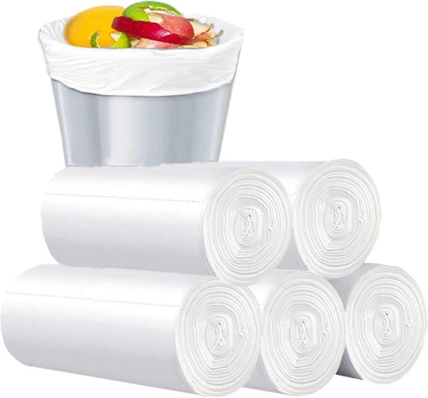 Biodegradable Garbage Bags, 3-5 Gallon Small Trash Bag Compostable Waste Bags Wastebasket Trash Can Bin Liners for Bathroom Bedroom Office
