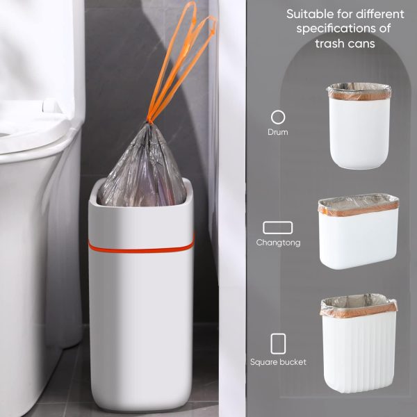 Small Drawstring Trash Bag, 4 Gallon Garbage Bags  Bathroom Trash can Liners 75 Counts - Image 2