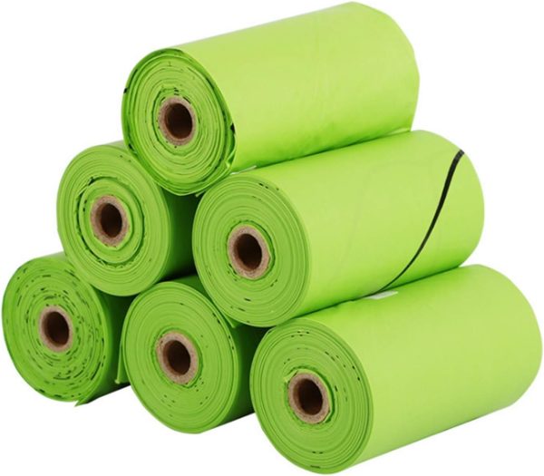 150 Bags Corn Starch Compostable Biodegradable Pet Garbage Bag Poop Picking Bag for Dogs and Cats (8.9X12.8 Inches) (Color : Green)