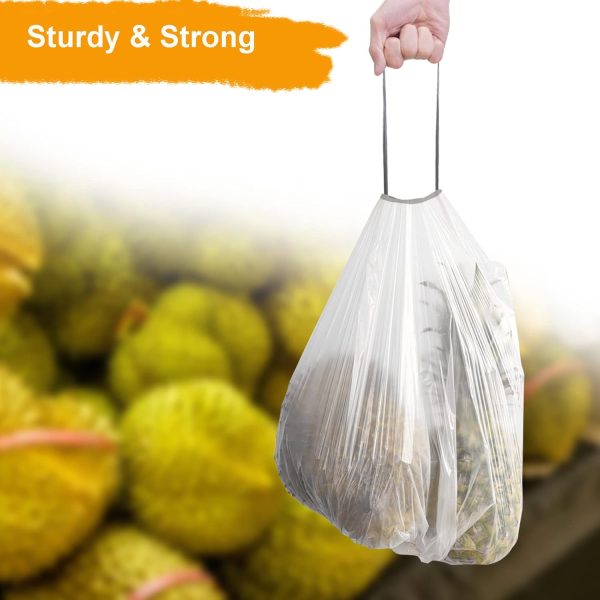 Biodegradable 100 Count 6 Gallon Trash Bags, Compostable, Non-Toxic, Odorless, Leakproof, Strong and Durable, Suitable for Kitchen, Bedroom, Living Room, Bathroom, Office - Image 2