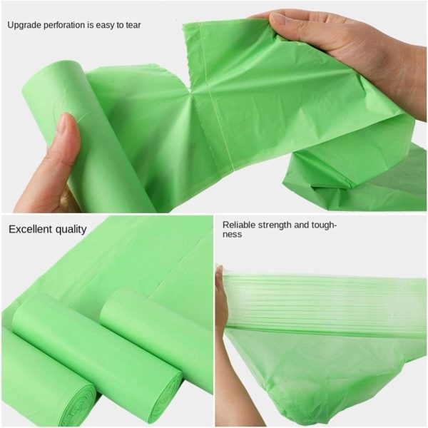 Biodegradable garbage bag thickened plus-sized corn starch base clean bag household garbage bag - Image 2