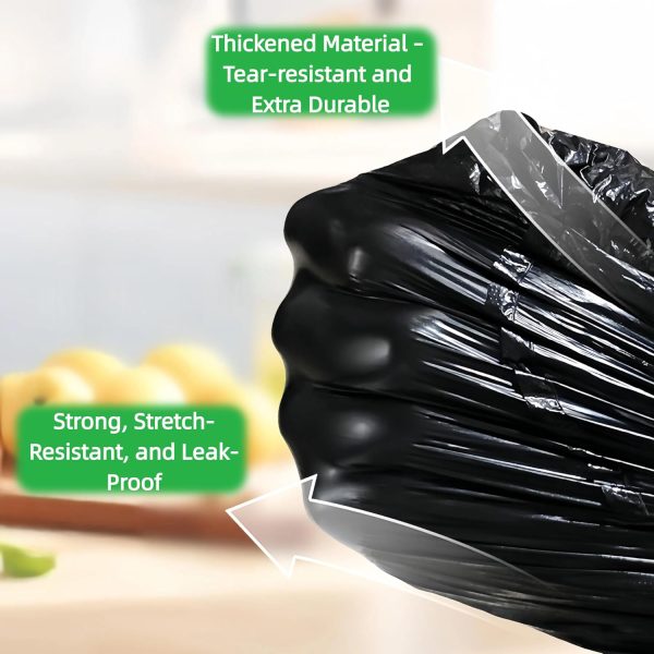 Black Small T-Shirt Trash Bags,Perfect for Dogs&Cats Poop Bags,Biodegradable with Handles (200) - Image 2